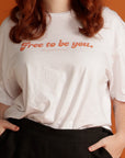 Close up Free to be you white tee